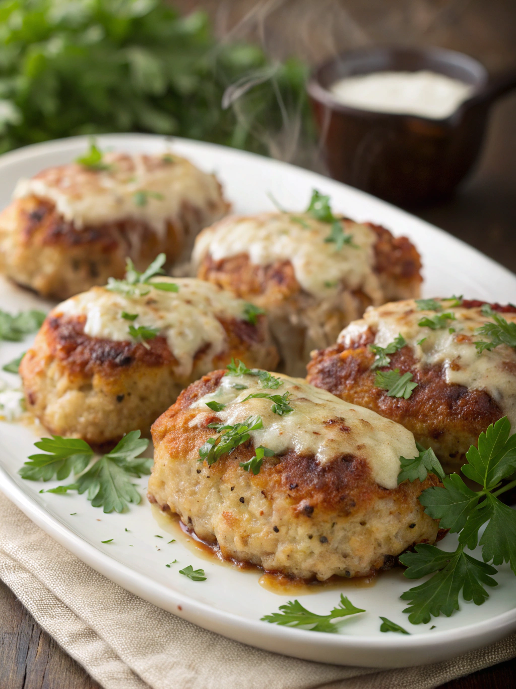 Best Garlic Parmesan Chicken Meatloaves in 30 Minutes