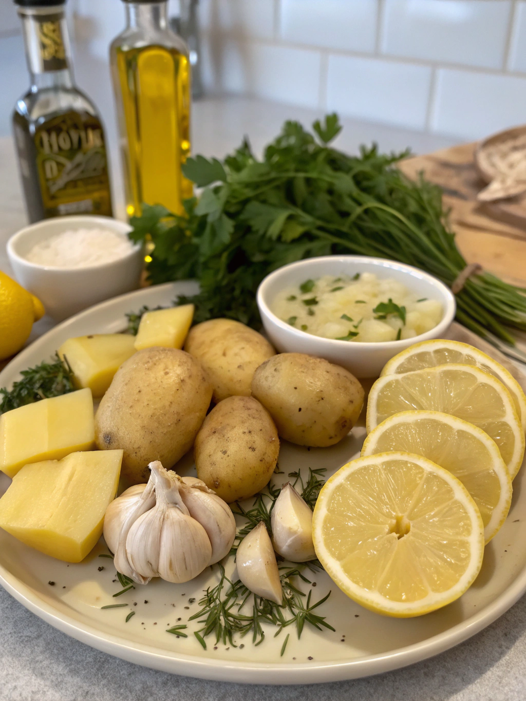 Greek lemon potatoes ingredients