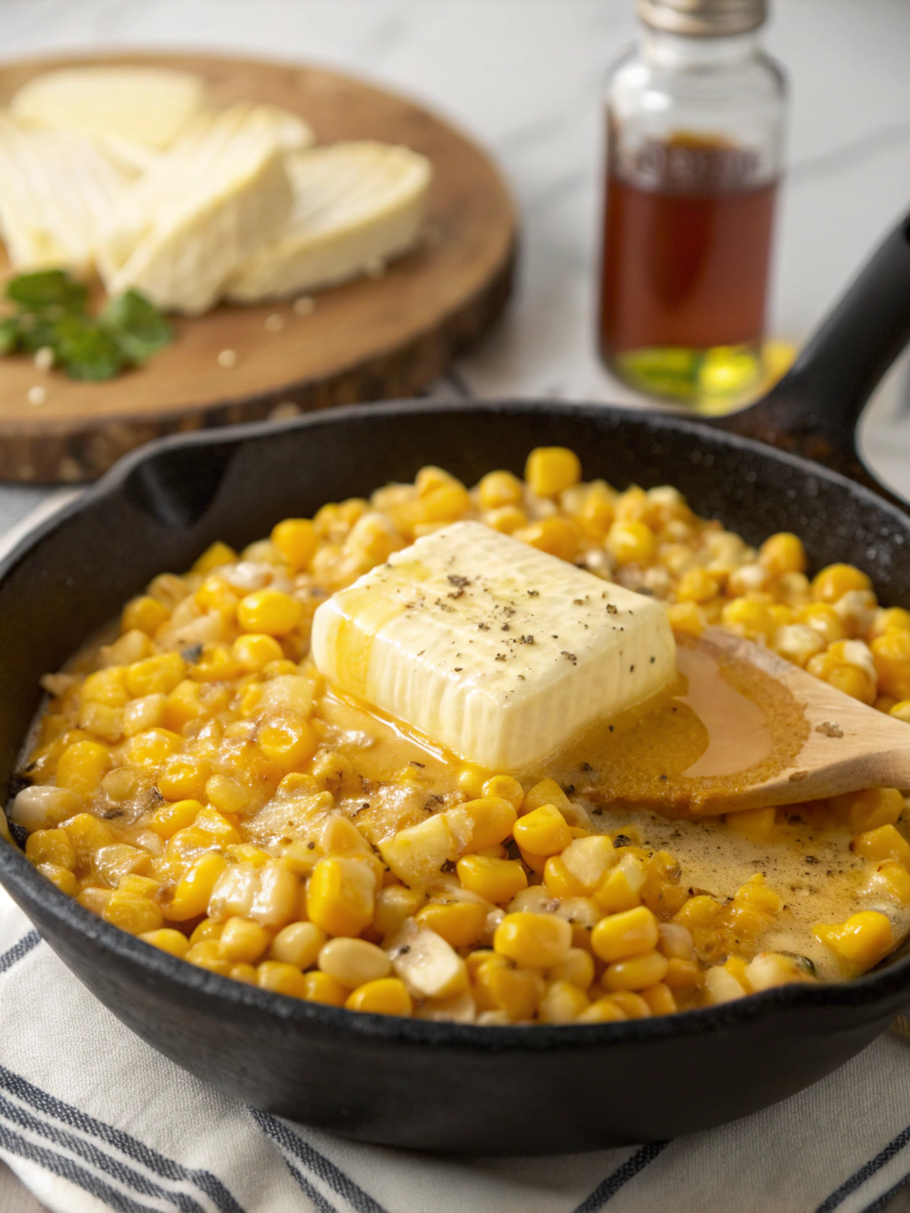 Best Honey Butter Creamy Skillet Corn in 15 Minutes